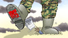 Cartoon: Krieg und Menschenrechte