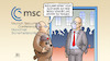 Cartoon: MSC ohne Russland (small) by Harm Bengen tagged kostüm,bär,putin,konferenz,russland,ukraine,münchner,sicherheitskonferenz,msc,harm,bengen,cartoon,karikatur