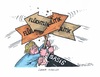 Cartoon: Basis kontra Merkel (small) by mandzel tagged flüchtlingspolitik,merkel,basis,deutschland,asyl,widerstand,wählergunst,ablehnung