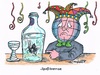 Cartoon: Karneval durch Terror vermiest (small) by mandzel tagged karneval,terror,welt,spaßbremse