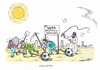 Cartoon: Trauriges Vorspiel (small) by mandzel tagged katar,fußball,wm,bauarbeiter,hitze,unmenschlichkeit,sklaverei