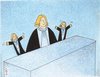 Cartoon: Unanimity (small) by cemkoc tagged justice,law,court,judge,unanimity