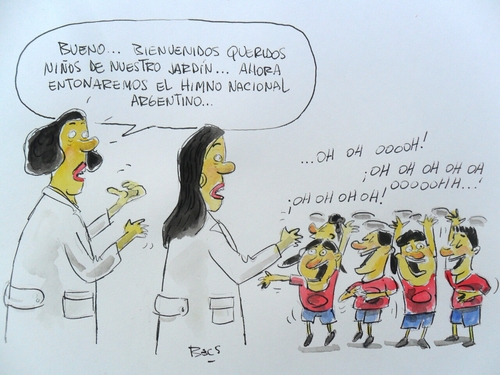 Cartoon: futboleros (medium) by el Becs tagged becs
