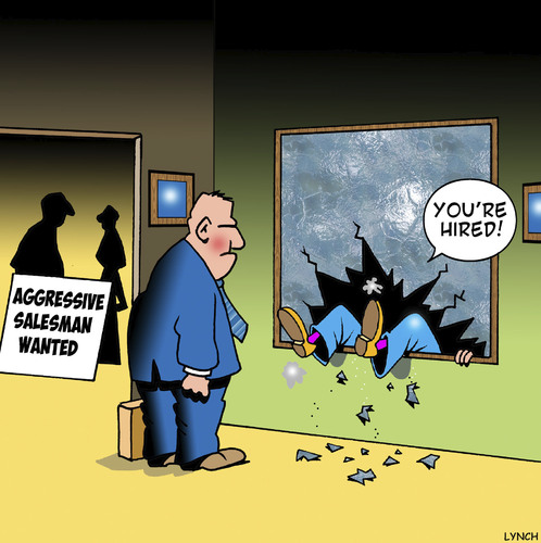 Cartoon: Hired (medium) by toons tagged aggression,violence,salesman,sales,resume,aggression,violence,salesman,sales,resume