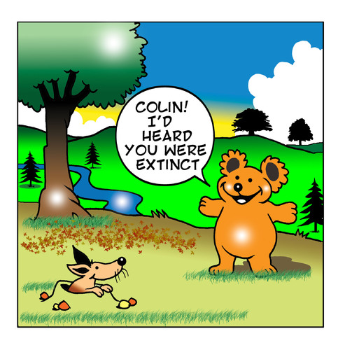 Cartoon: I heard you were extinct (medium) by toons tagged extinct,endangered,species,bears,animals