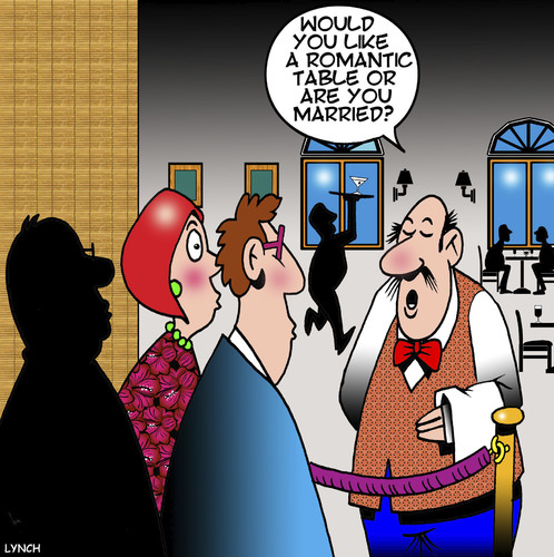 Cartoon: Romantic restaurant (medium) by toons tagged out,eating,food,restaurants,waiters,rude,restaurant,romantic,romantic,restaurant,rude,waiters,restaurants,food,eating,out
