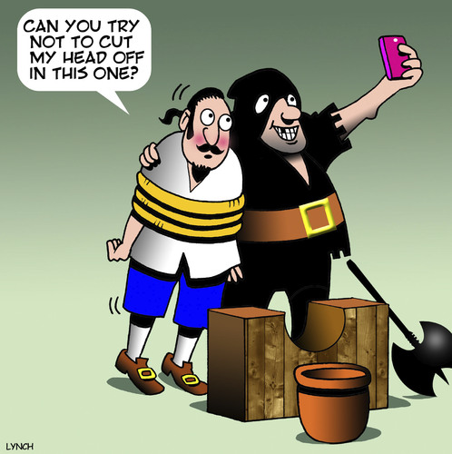 Cartoon: Selfie (medium) by toons tagged guillotine,selfie,beheading,photography,executioner,historical,guillotine,selfie,beheading,photography,executioner,historical