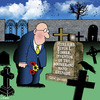 Cartoon: Boomerang (small) by toons tagged boomerangs,hand,grenade,suicide,gravestone,tombstone,cemetary
