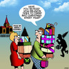 Cartoon: Christmas (small) by toons tagged christmas,xmas,consumerism,presents,bying,spree