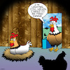 Cartoon: Free range (small) by toons tagged chickens,chooks,animals,free,range,farmyard,hens,eggs