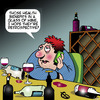 Cartoon: Health benefits of wine (small) by toons tagged wine,consumption,health,benefits,of,drinking,drunk,vino,retrospective