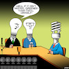 Cartoon: Light bulbs (small) by toons tagged sustainable,energy,light,bulbs,greens,saving,globe,power,bills,electricity,costs