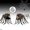Cartoon: On the web (small) by toons tagged spiders,www,love,spider,web,world,wide,google