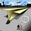 Cartoon: Paper planes (small) by toons tagged cheap,air,travel,paper,planes,cattle,class,airline,tickets