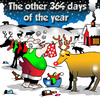 Cartoon: The other days (small) by toons tagged christmas,santa,north,pole,reindeers,laundry,washing,dry,cleaning