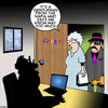 Cartoon: Way too much (small) by toons tagged google,the,mafia,gangsters,search,engines,computers