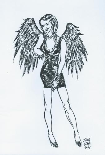 Cartoon: The Dark Angel (medium) by Toonstalk tagged angel,dark,costumes,women,exotic,erotic