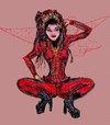 Cartoon: The Red Widow (small) by Toonstalk tagged burlesque,red,latex,performer,dancer,entertainer,corsett