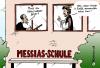 Cartoon: Messias II (small) by Pfohlmann tagged usa us präsidentschaftswahlen präsident obama messias schule jesus christus wasser öl erdöl wunder