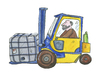 Cartoon: Gabelstabler Industie (small) by sabine voigt tagged gabelstabler,industie,lager,arbeiter,arbeit,transport