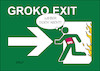 Cartoon: Groko-Exit (small) by Erl tagged politik,partei,spd,wahl,spitzenduo,vorsitzende,norbert,walter,borjans,saskia,esken,werbung,austritt,groko,große,koalition,exit,notausgang,feuer,umkehr,zurückrudern,karikatur,erl