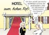 Cartoon: Hotel (small) by Erl tagged fdp,hotel,mehrwertsteuer,senkung,fehler,hohes,roß,herabsteigen,christian,lindner