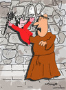 Cartoon: Holy Orders 12 (small) by EASTERBY tagged glove,puppets,monks,devils