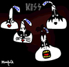 Cartoon: Kisses (small) by Munguia tagged kiss cover album parody 70s rock kisses chocolate choco hersheys