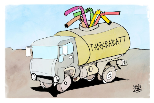 Cartoon: Tankrabatt (medium) by Kostas Koufogiorgos tagged karikatur,koufogiorgos,tankrabatt,durst,strohhalm,tanklastwagen,benzin,diesel,karikatur,koufogiorgos,tankrabatt,durst,strohhalm,tanklastwagen,benzin,diesel