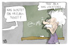 Cartoon: 49-Euro-Ticket (small) by Kostas Koufogiorgos tagged karikatur,koufogiorgos,49,euro,ticket,einstein,formel,mathe,rechnen,bahn