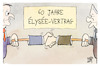Cartoon: 60 Jahre Elysee-Vertrag (small) by Kostas Koufogiorgos tagged karikatur,koufogiorgos,elysee,hand,händedruck,gratulation,vertrag,frankreich,deutschland