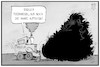 Cartoon: Ansturm auf die Friseure (small) by Kostas Koufogiorgos tagged karikatur,koufogiorgos,illustration,cartoon,friseur,bagger,haare,arbeitstag,feierabend,fegen,beruf,pandemie,lockdown,dienstleistung