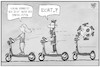 Cartoon: Corona betrifft Jüngere (small) by Kostas Koufogiorgos tagged karikatur,koufogiorgos,illustration,cartoon,corona,jugend,escooter,virus,pandemie