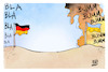 Cartoon: Deutsche Außenpolitik (small) by Kostas Koufogiorgos tagged karikatur,koufogiorgos,deutschland,ukraine,bla,bumm,außenpolitik,krieg