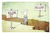 Cartoon: EU-Flüchtlingspolitik (small) by Kostas Koufogiorgos tagged karikatur,koufogiorgos,illustration,cartoon,belarus,eu,polen,flüchtling
