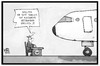Cartoon: Lufthansa-Streik (small) by Kostas Koufogiorgos tagged karikatur,koufogiorgos,illustration,cartoon,lufthansa,streik,piloten,cockpit,gewerkschaft,arbeitskampf,flugzeug,verhandlungstisch,tarif,gespräch,wirtschaft,airline