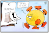 Cartoon: Ruhetag 1. April (small) by Kostas Koufogiorgos tagged karikatur,koufogiorgos,illustration,cartoon,april,ruhetag,lockdown,corona,virus,pandemie,aprilscherz,kalender,witz