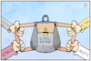 Cartoon: Schulanfang (small) by Kostas Koufogiorgos tagged karikatur,koufogiorgos,illustration,cartoon,schulanfang,schulranzen,kinder,zerren,stiko,politik,eltern,lehrer,schueler