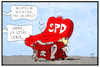 Cartoon: SPD-Vorsitz (small) by Kostas Koufogiorgos tagged karikatur,koufogiorgos,illustration,cartoon,spd,vorsitz,giffey,schleudersitz,thron,sozialdemokraten