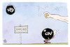 Cartoon: Wahl im Saarland (small) by Kostas Koufogiorgos tagged rehlinger,kugelstossen,hans,wahl,landtagswahl,saarland,koufogiorgos,karikatur
