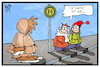 Cartoon: Warten auf Axel (small) by Kostas Koufogiorgos tagged karikatur,koufogiorgos,illustration,cartoon,axel,schnee,winter,wetter,tief,sturm,klima