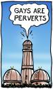 Cartoon: message from the mosk (small) by illustrator tagged mosk,message,gays,perverts,religion,islam,schwule,pervers,islamic