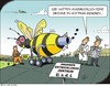 Cartoon: Drohne (small) by JotKa tagged drohne,aufklärungsdrohne,kampfdrohne,militär,nato,verteidigung,auslandseinsatz,verteidigungsministerium,vonderleyen,bienen,hummeln,wespen