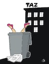 Cartoon: Müll (small) by JotKa tagged taz,hengameh,yaghoobifarah,medienskandal,presse,polizei,müll,müllhalde,redaktion