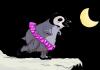 Cartoon: Moondance (small) by Penguin_guy tagged penguins pinguine pets tiere animals langeweile tanz tanzen dance dancing tutu ballet moon thomas baehr klimawandel climate change