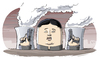 Cartoon: Kim Jong Uran (small) by Tobias Wieland tagged kim,jong,un,nordkorea,korea,atom,yongbyon,reaktor,uran,konflikt,usa,kalter,krieg,drohung,waffen,china