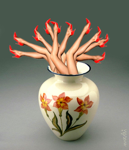 Cartoon: flowers (medium) by Medi Belortaja tagged flowers,leg,legs