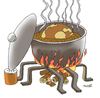 Cartoon: earth hot soup (small) by Medi Belortaja tagged earth hot soupe