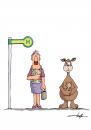 Cartoon: Traglinge (small) by luftzone tagged baby,känguru,frau,tragebeutel,tragesack,bushaltestelle,haltestelle