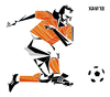 Cartoon: Johan Neeskens (small) by Xavi dibuixant tagged johan,neeskens,netherlands,oranje,football,soccer,futbol,holanda,1974,world,cup